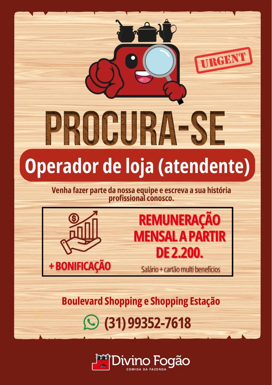 Vagas Atendente de Restaurante 
