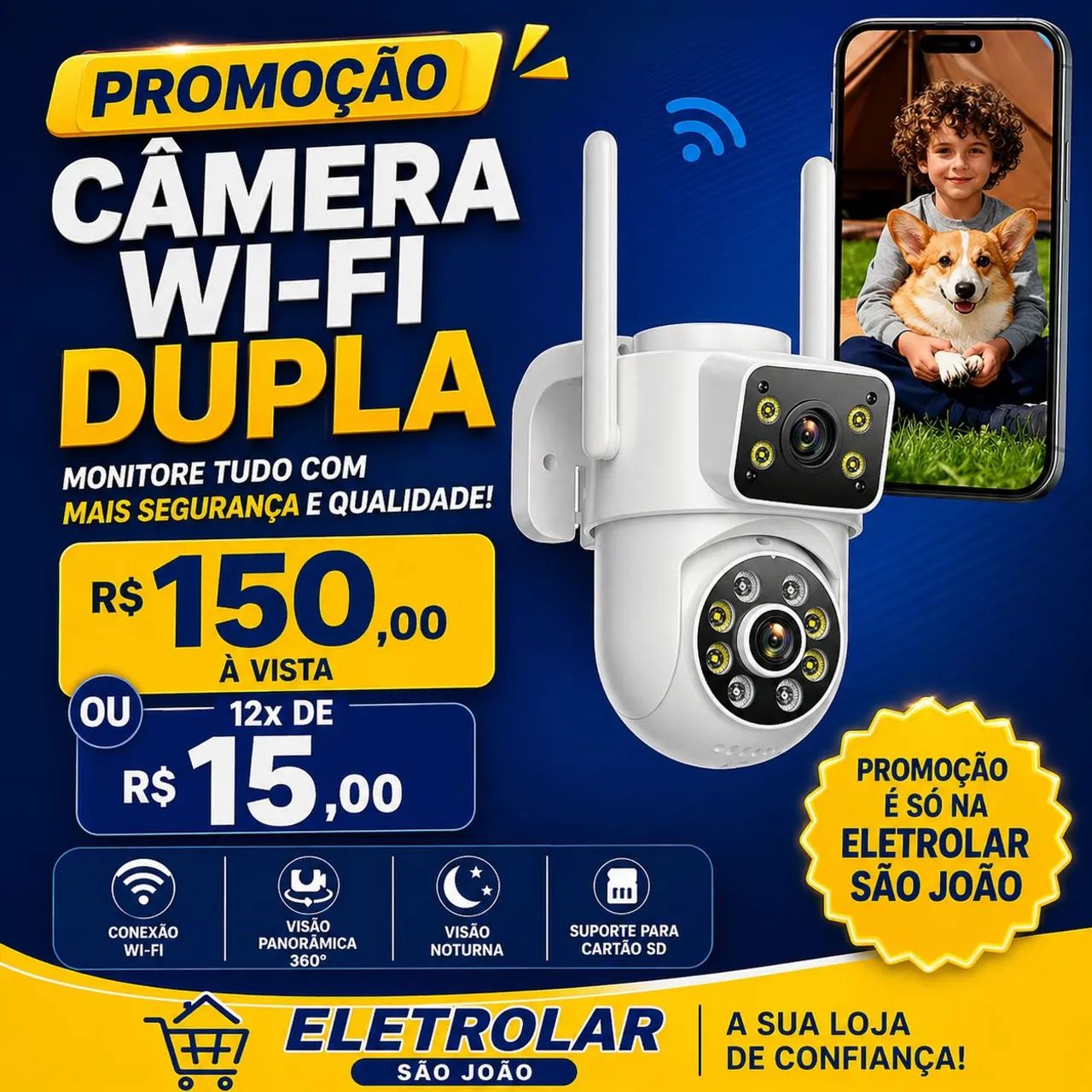 Camera Wi-Fi dupla 