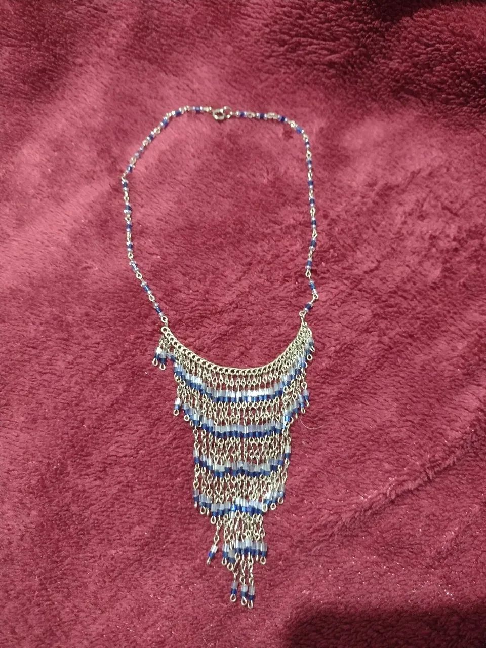 Colar feminino com franjas e miçangas- estilo boho elegante - Foto 3