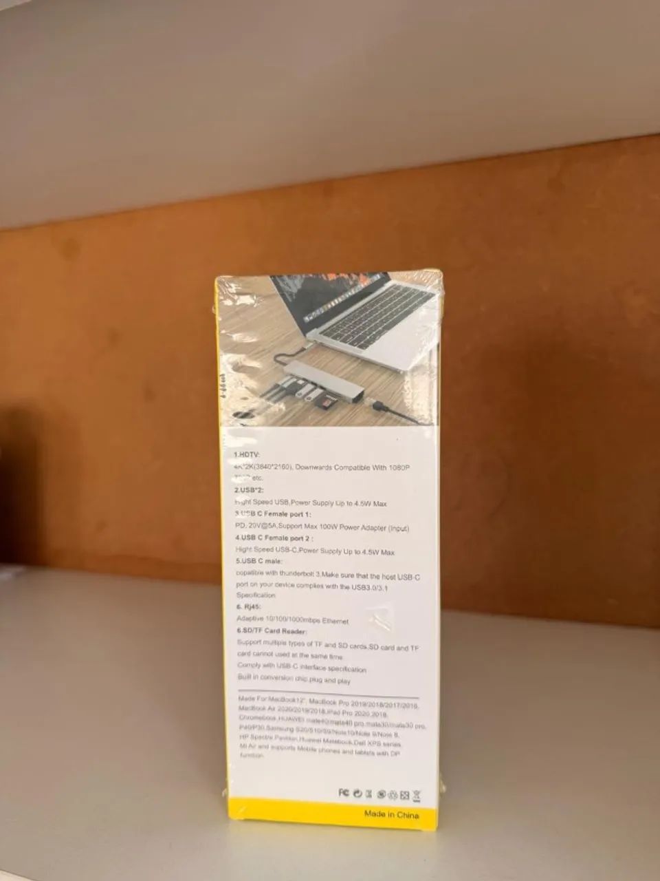 Hub Adaptador USB-C 8 em 1 para MacBook e Notebooks - HDMI 4K, USB 3.0, LAN e SD - Foto 2