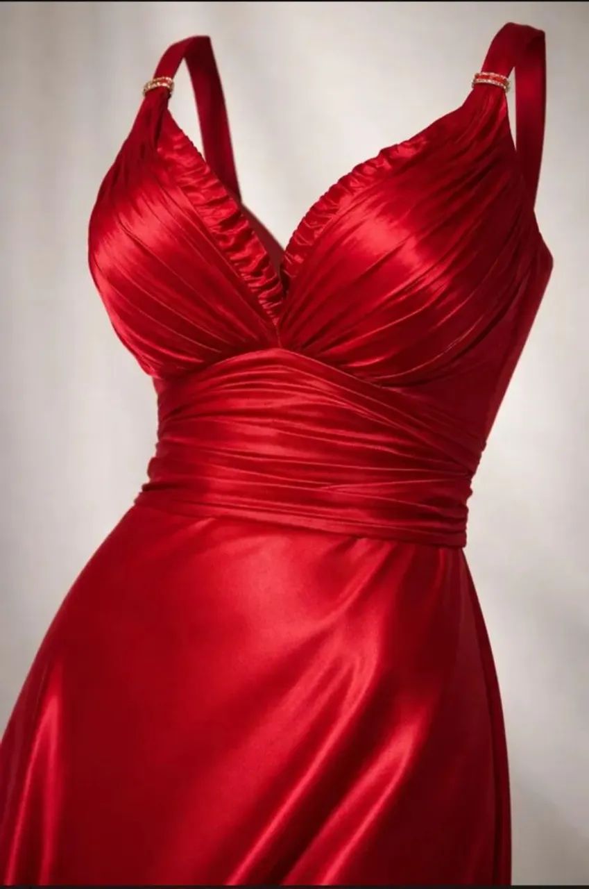 Vestido Vermelho Cetim - Foto 5