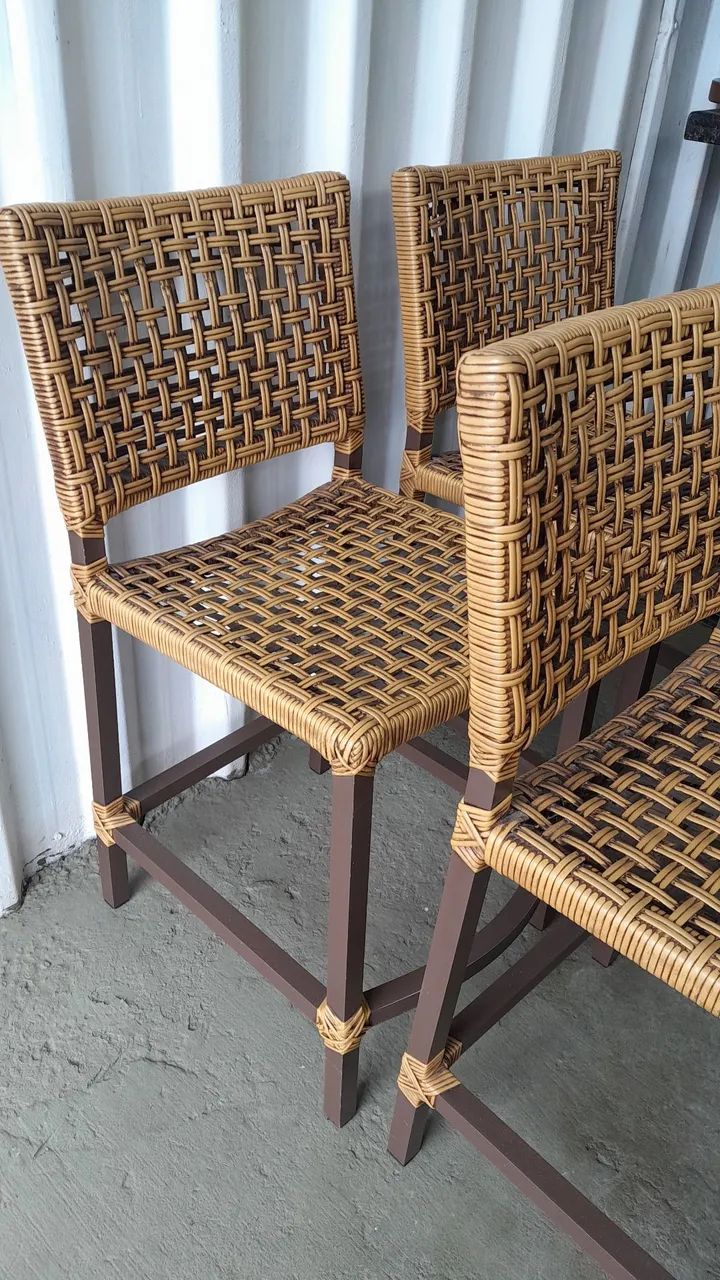 Banqueta Baixa Marca Villa Rattan R$200,00 CADA - Foto 3