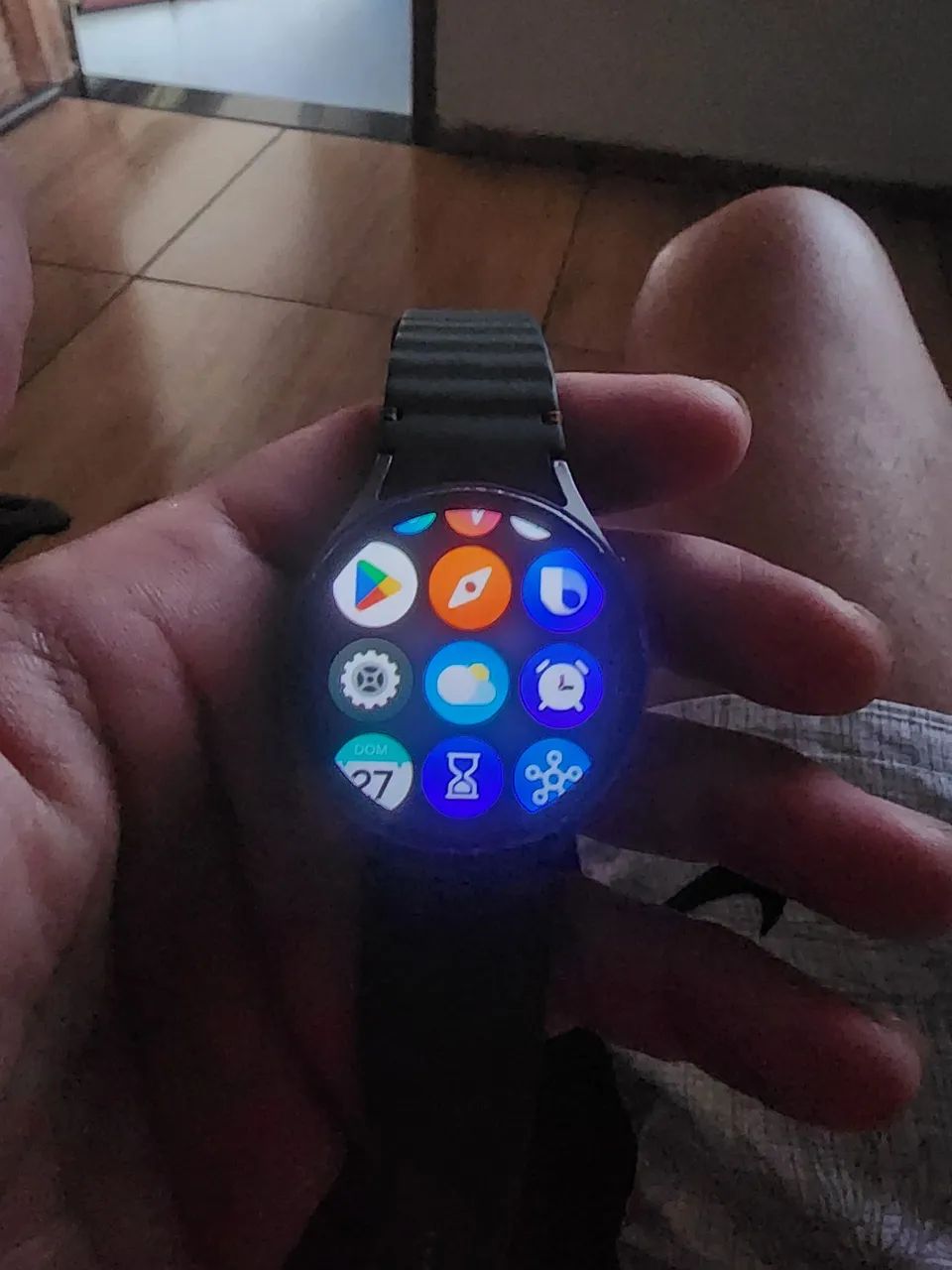 Smartwatch galaxy whatch 7 verde aceito trocas por whath ultra e dou volta em dinheiro 