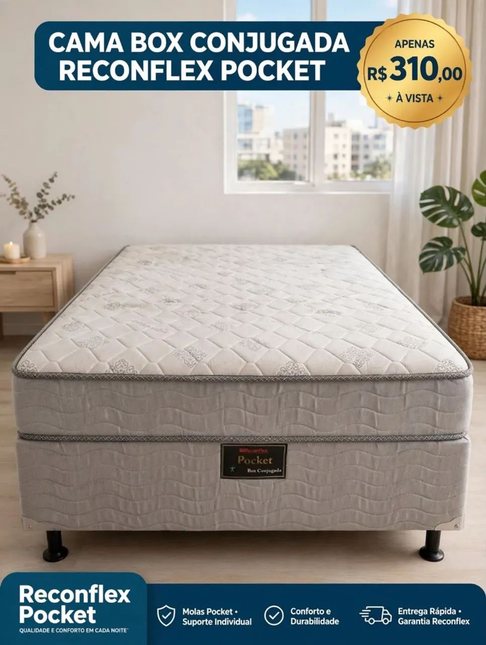 Cama box casal 