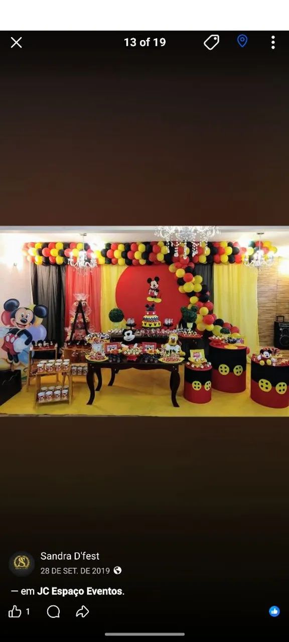 Mesa para festa