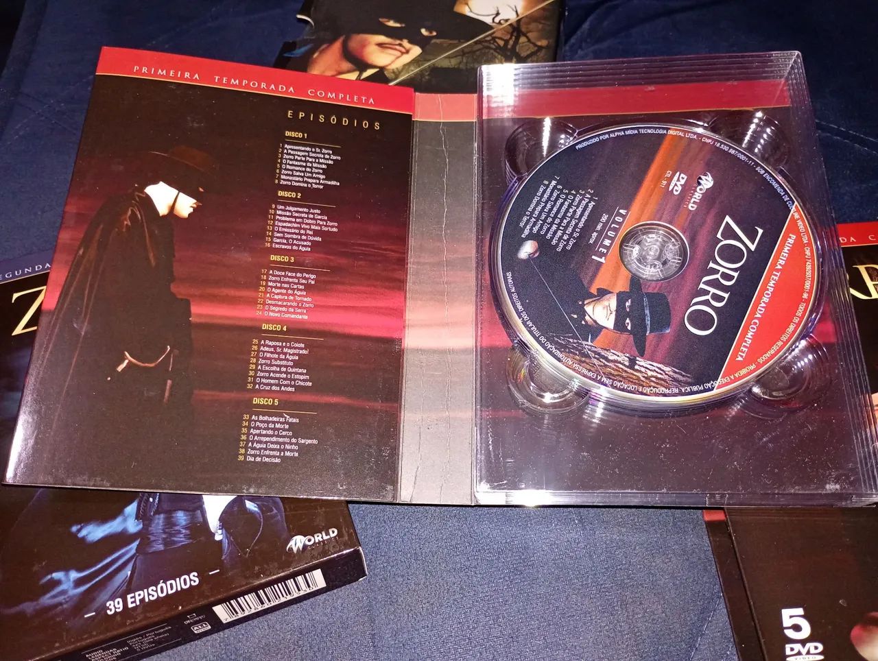 Zorro Box completo - DVD, Blu-Ray e Vídeo Cassete - Jardim Nove de