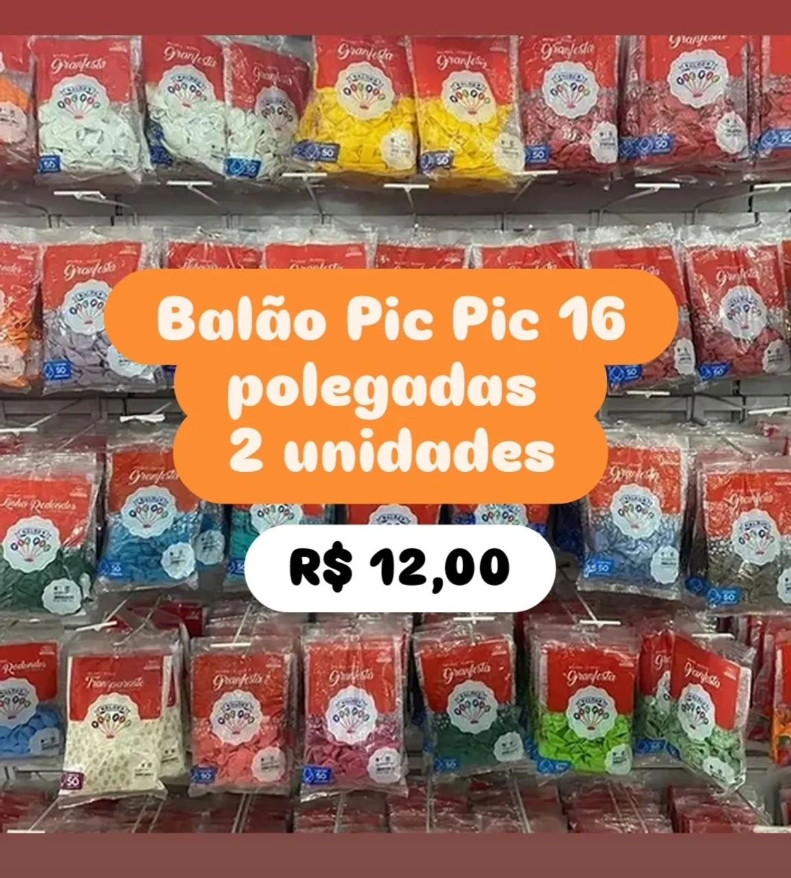 Balão Pic Pic 16 polegadas 