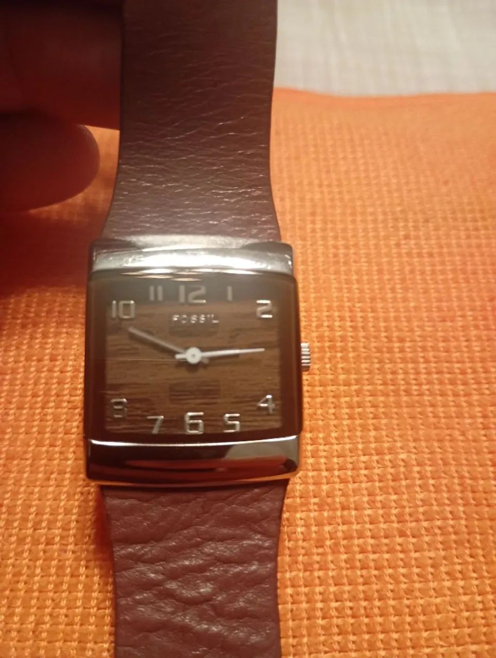 Relógio Fossil authentic Jr9517 pulseira em couro marrom original. - Foto 2
