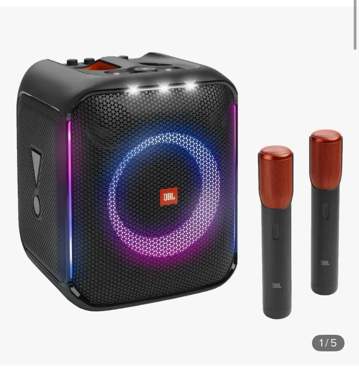 JBL PartyBox Encore Essential Lacrada | Nova | 2 Microfones Sem Fio - Foto 2