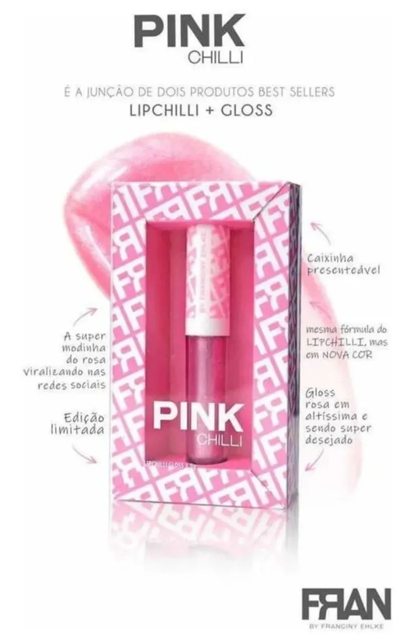 Gloss Pink Chilli 3,3g - Fran by Franciny Ehlke  - Foto 2