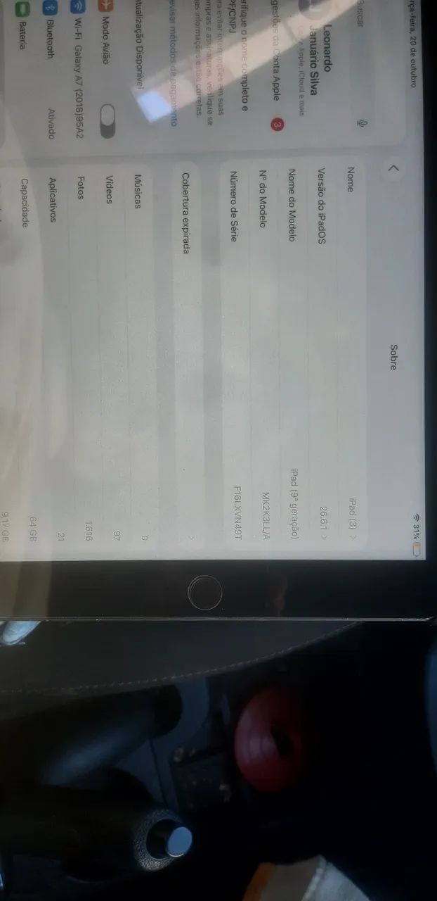 IPAD 3 9o GERAÇÃO  64 GB VENDO