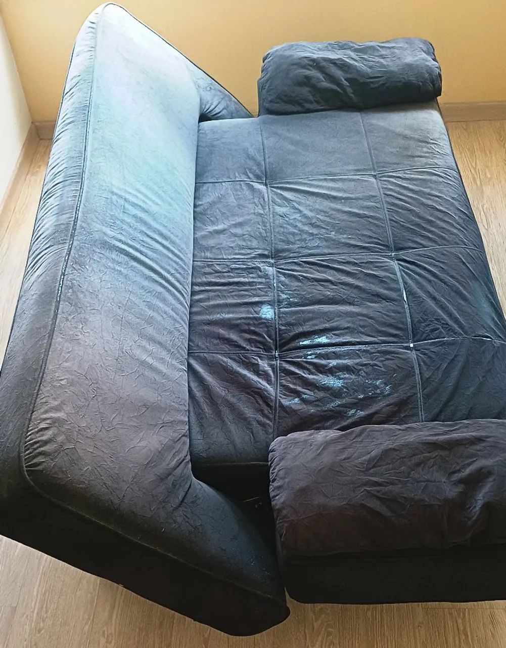 Sofa cama de espuma preto, usado - Foto 4