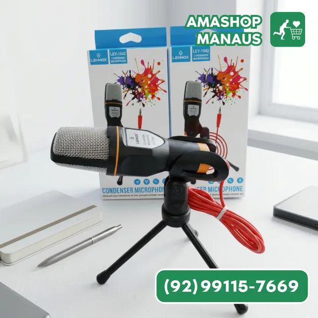 Microfone Condensador - Qualidade de Som Superior
