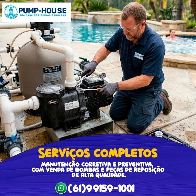 Bomba D'água Para Piscina 2Cv 2B-M T-Plas Monofásico Jacuzzi - Foto 4