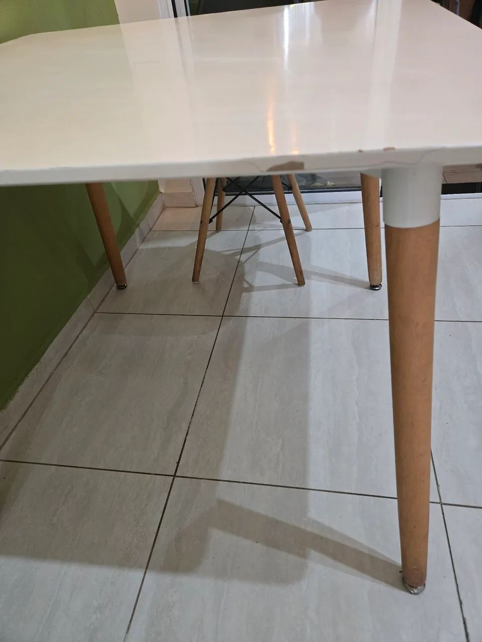Mesa exames de 90 cm branca quadrada - Foto 4