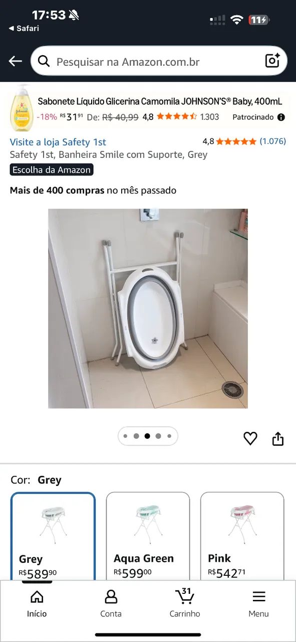 Banheira Safety 1st, Smile com Suporte - Foto 2