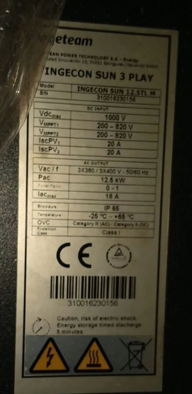 Inversor solar fotovoltaico Igeteam 12,5 kw trifasico 380v sucata retirada de peças - Foto 2