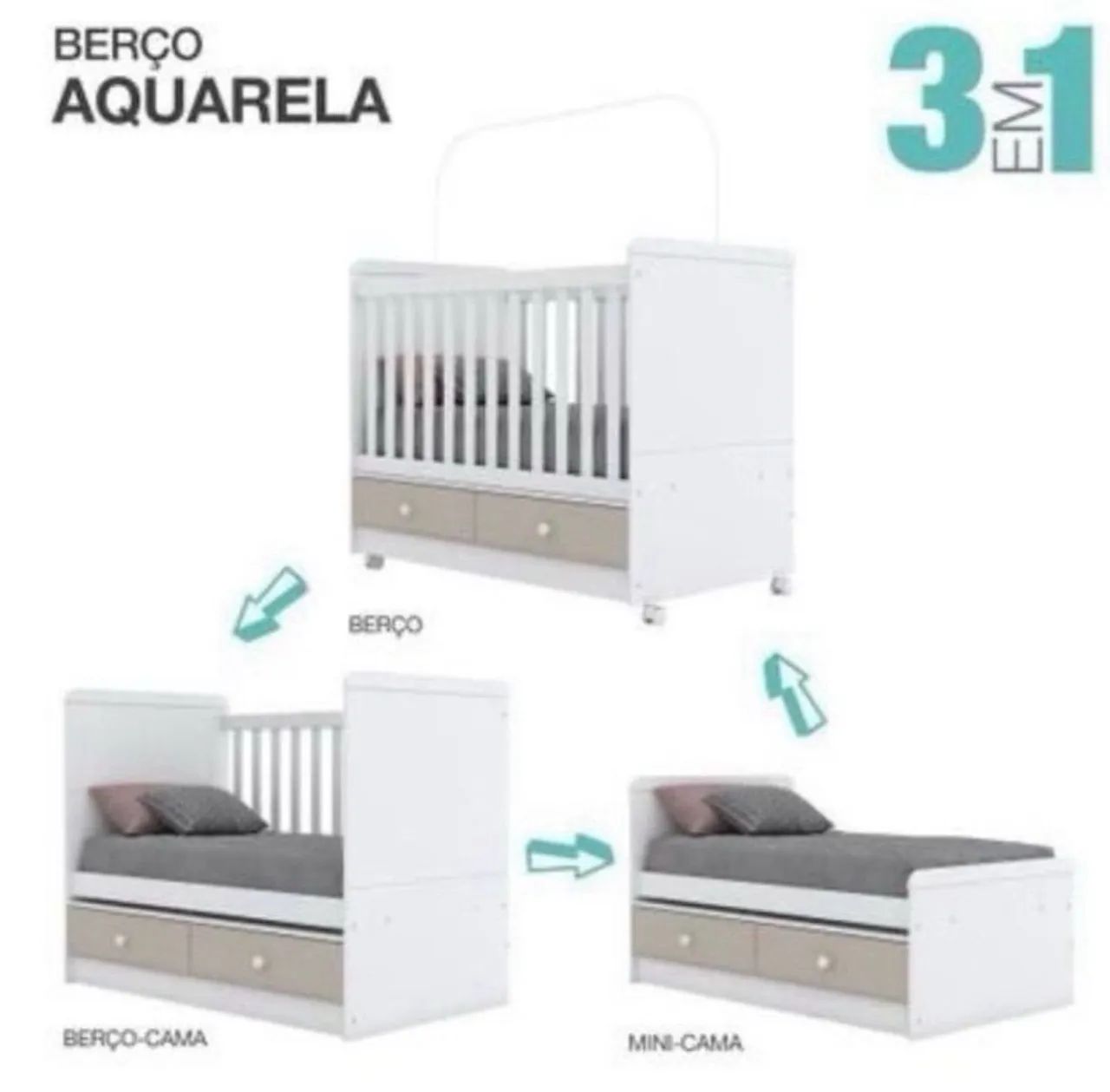 Berço Mini Cama 2 Gavetas  - Foto 3