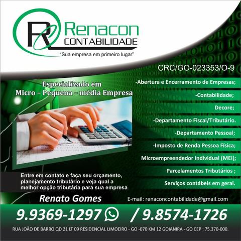 Contabilidade/Contador/Decore/Declaração de Imposto de Renda/MEI