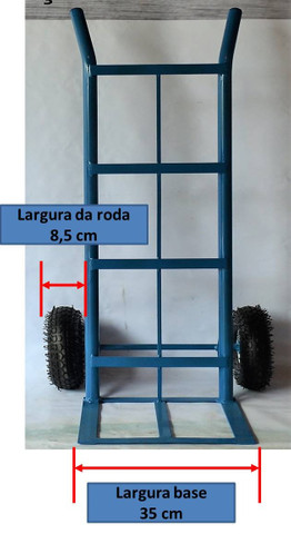 Carrinho de Cargas bem resistente para 200kg Rodas 350-4 - Foto 5