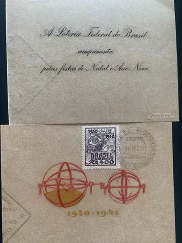 Selo raro de natal de  1940 do Brasil 