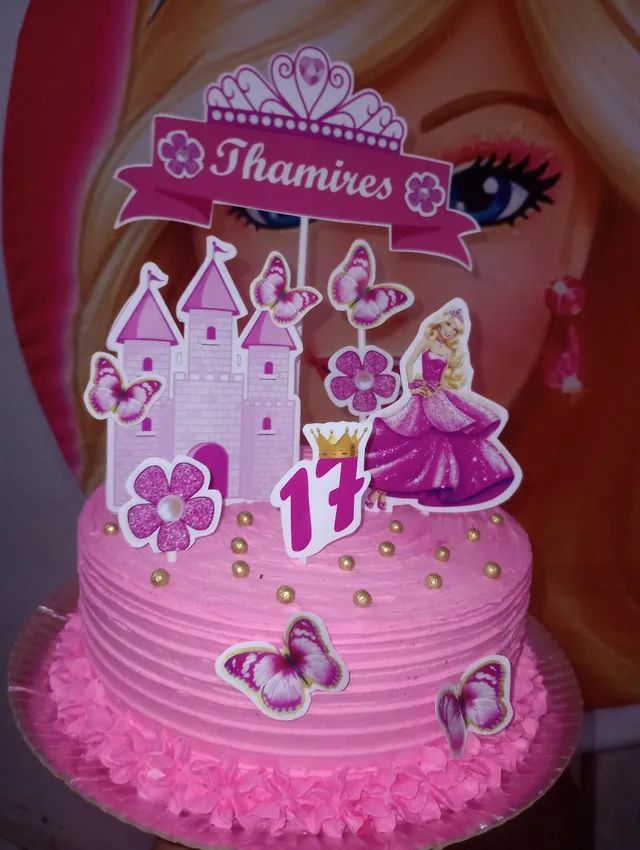 Glow Cake Pink  Bolo de aniversário da barbie, Festa de