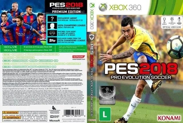 Pes 2018 Jogo Xbox 360 Dvd LT 3.0 - Desbloqueado - Videogames - Lagoa Nova,  Natal 1249080015