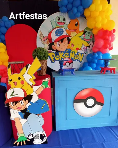 Painel Festa Tema Pokémon Charizard