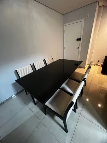 Sala de jantar com 6 cadeiras PRETA  - Foto 4