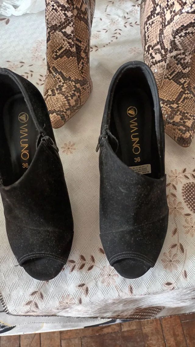 Sandália  e bota 80 reais.