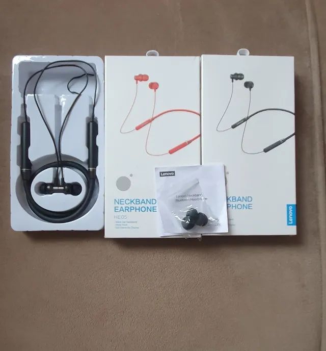  Fone de ouvido Bluetooth Original Lenovo He05