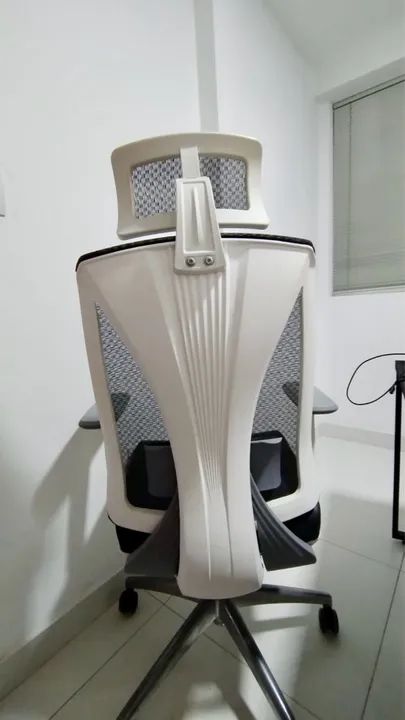 Cadeira Gamer de Escritório Branca com Rodas