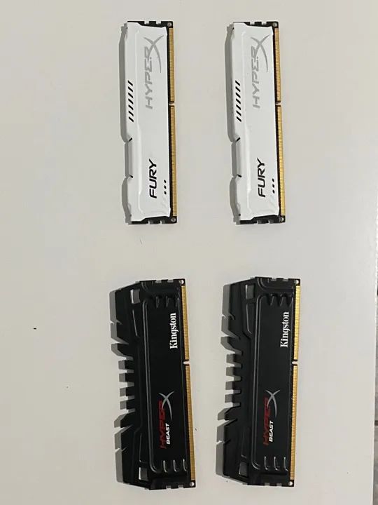 Kit com 4 Memórias RAM 4GB DDR3 1600MHz