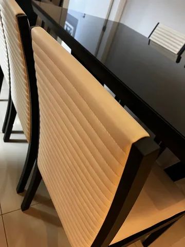 Sala de jantar com 6 cadeiras PRETA  - Foto 2