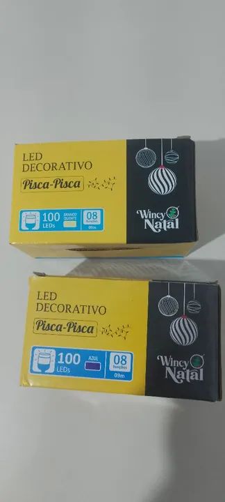 Pisca pisca led  azul e branco  - Foto 4