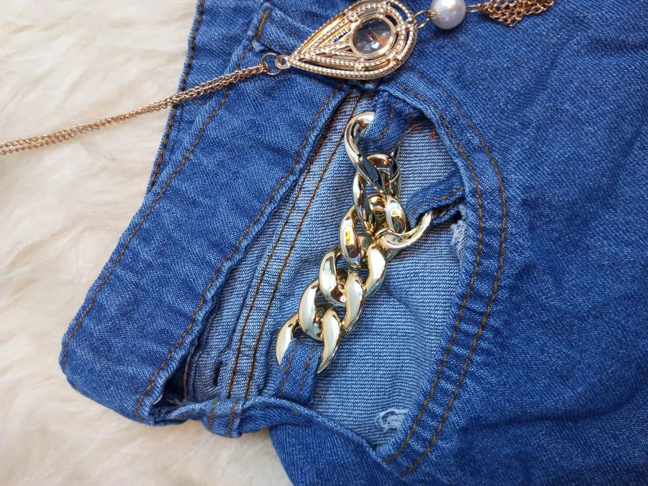 Shorts jeans Tam 44 , e Tam 38  - Foto 2