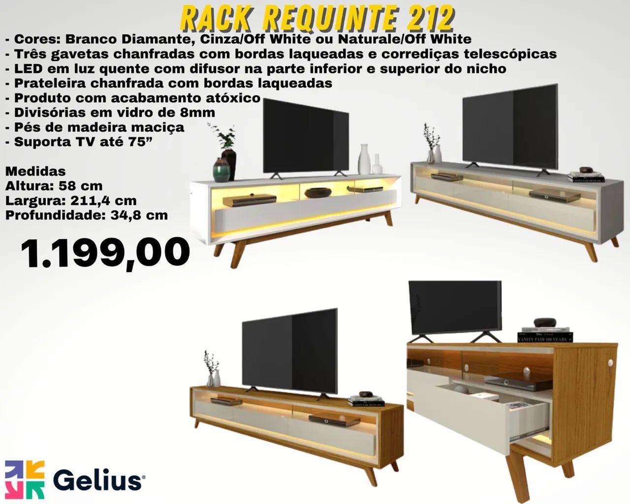 Rack requinte 212- ENTREGA HOJE!!