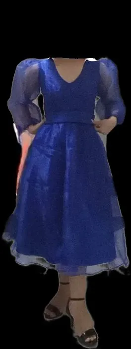 Vestido azul de festa