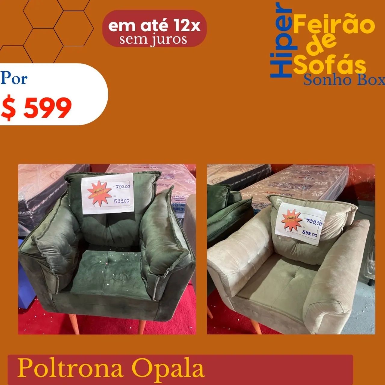 Sofá - Feirão de Sofás Sonho Box - Foto 4