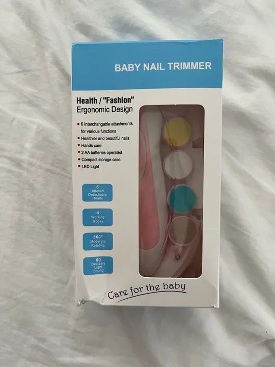 Lixa de Unha Elétrico Aparador Cortador Para Bebê Infantil Com Estojo - Foto 2