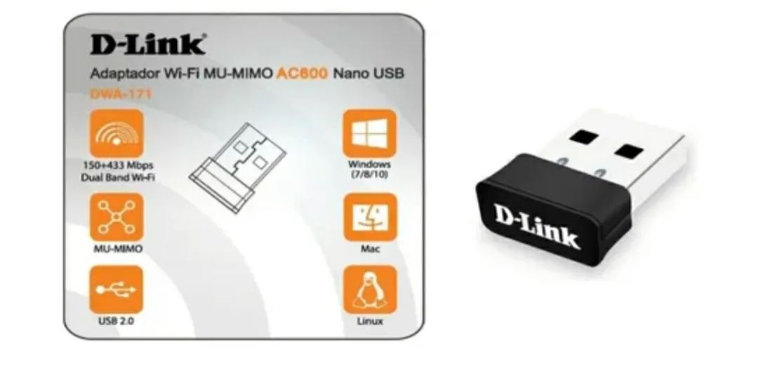 KIT COM 3 UNIDADES ADAPTADOR D-LINK WIRELESS USB AC 600MBPS - Foto 2
