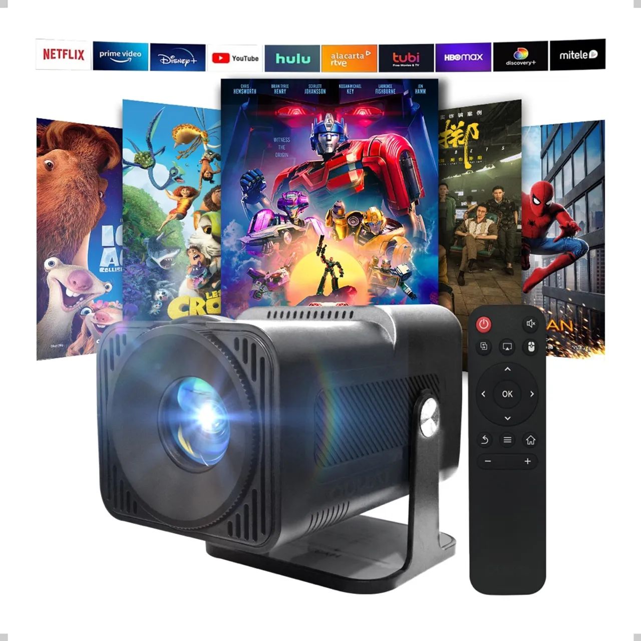Projetor Hy320 Mini Smart 4k Android 11 Wi-Fi Bluetooth Cinema Black