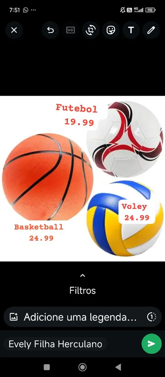 Bolas de Futebol, Basquete e Vôlei - Oferta!