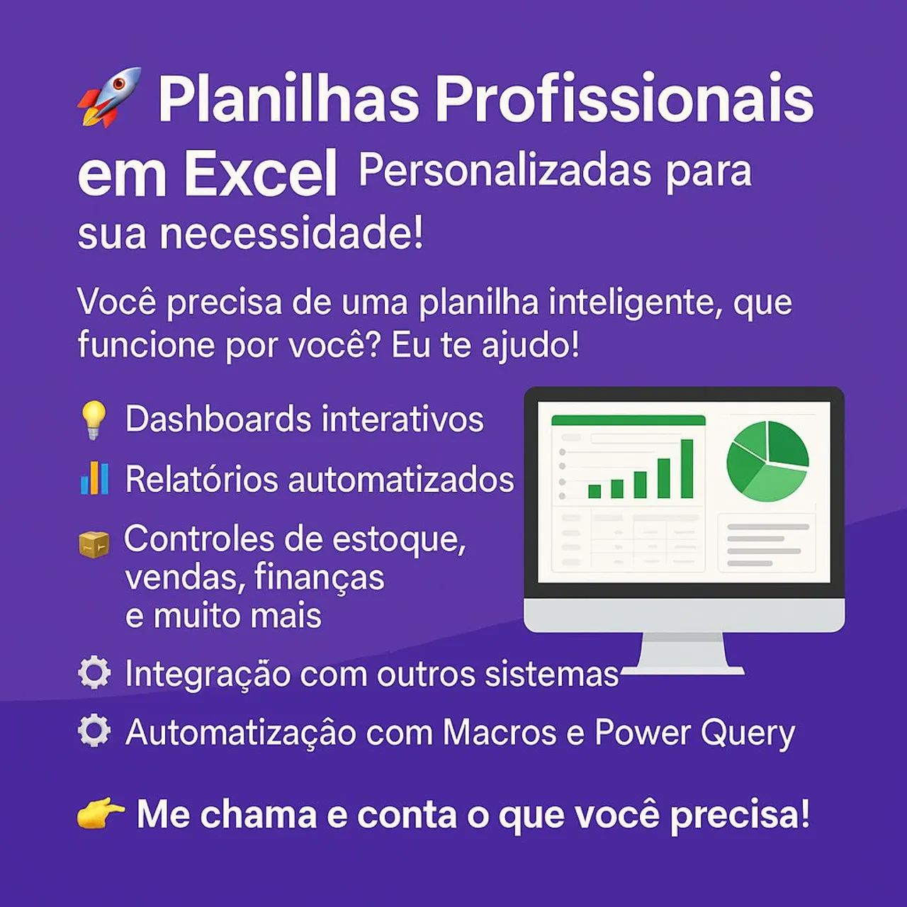 Planilhas Profissionais Personalizadas (Excel)