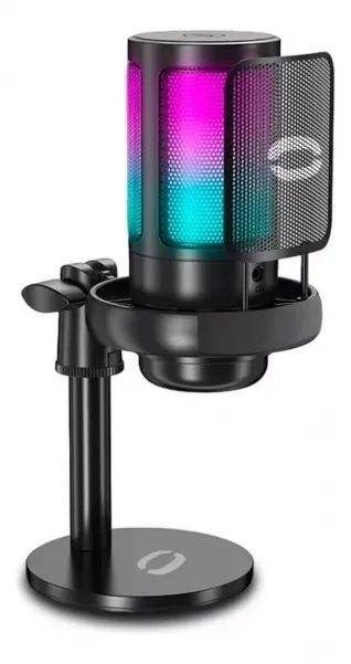 Microfone Gamer Tomate MT 1060R - USB, LED e Qualidade de Som Profissional - Loja Coimbra - Foto 6