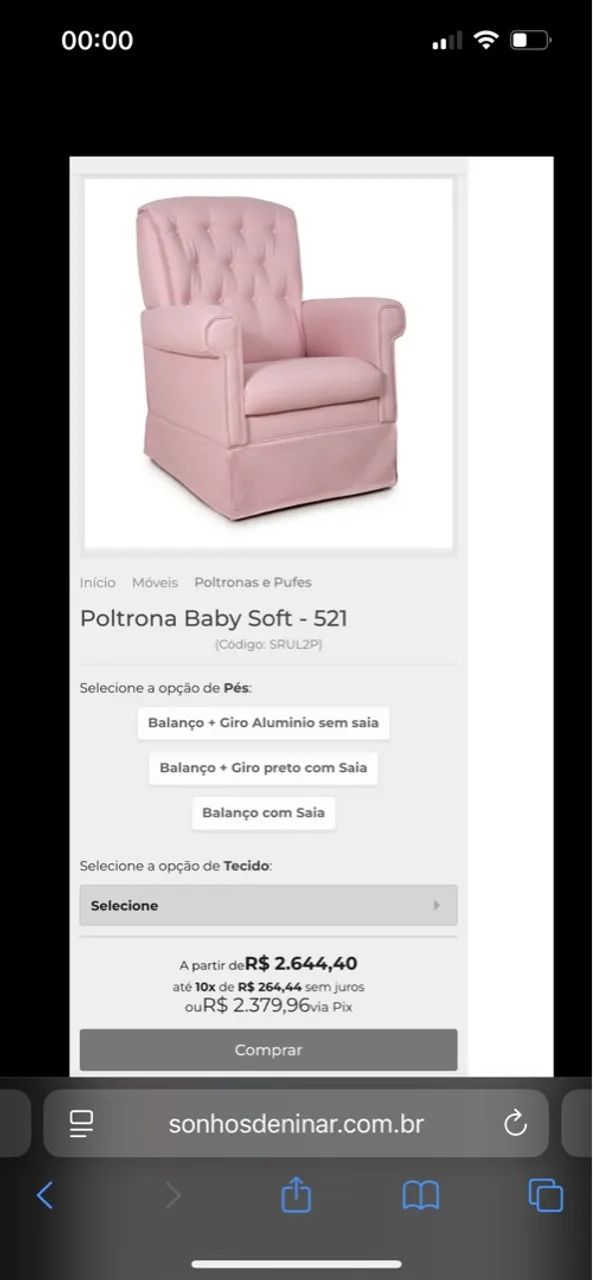 Poltrona de Amamentação com Balanço Baby Soft - Abstratto - Foto 4