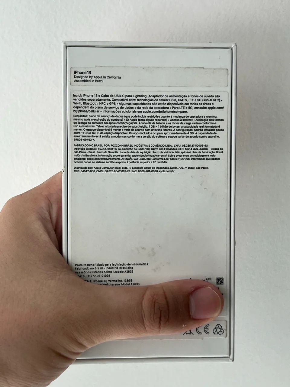 Caixa vazia para iPhone 13 128GB Vermelho - Foto 2