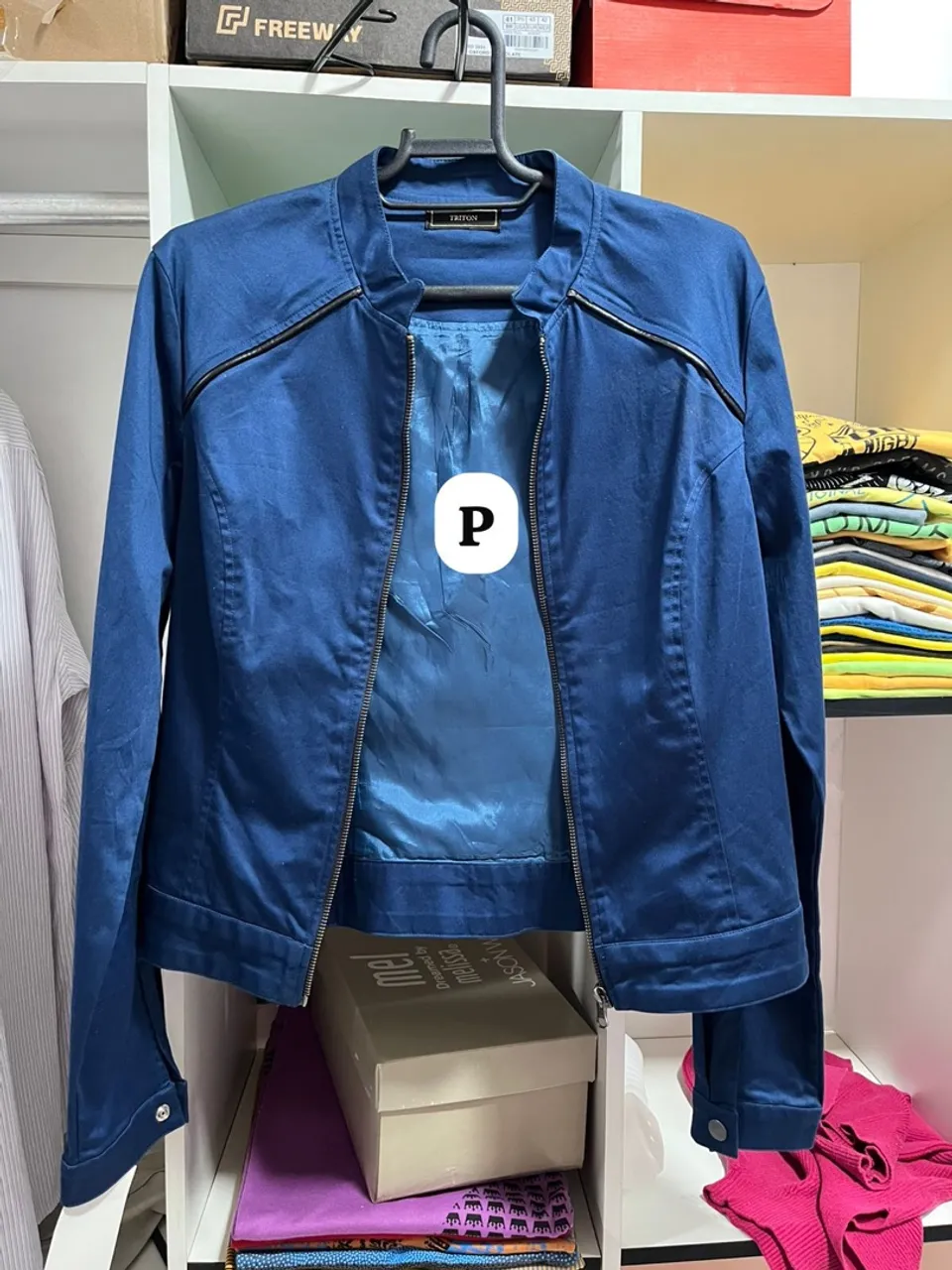 Jaqueta Azul Feminina