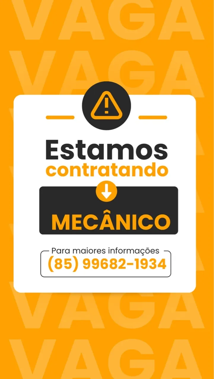 Vaga para mecânico 