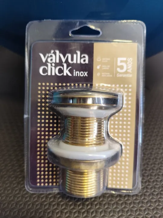 Válvula Click Dourada Inox